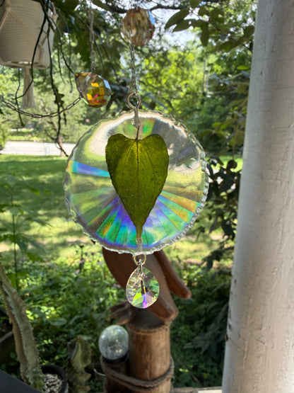 Mini Leaf Suncatcher - Holo A. Crystal x Lux