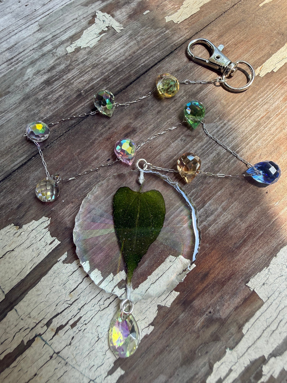 Mini Leaf Suncatcher - Holo A. Crystal x Lux