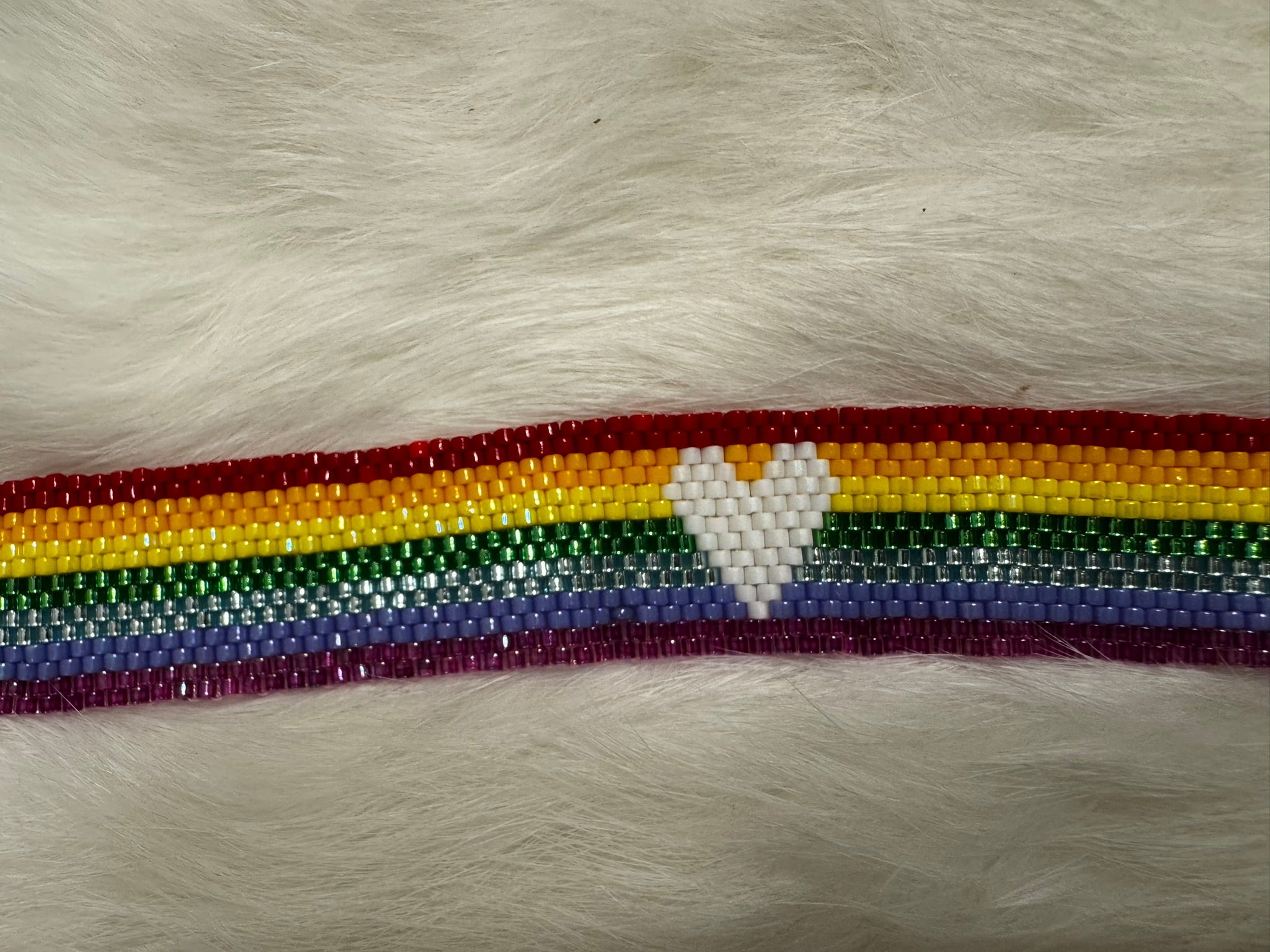 Rainbow Bracelet with Heart - Choose from Gold or Silver Plated Clasp