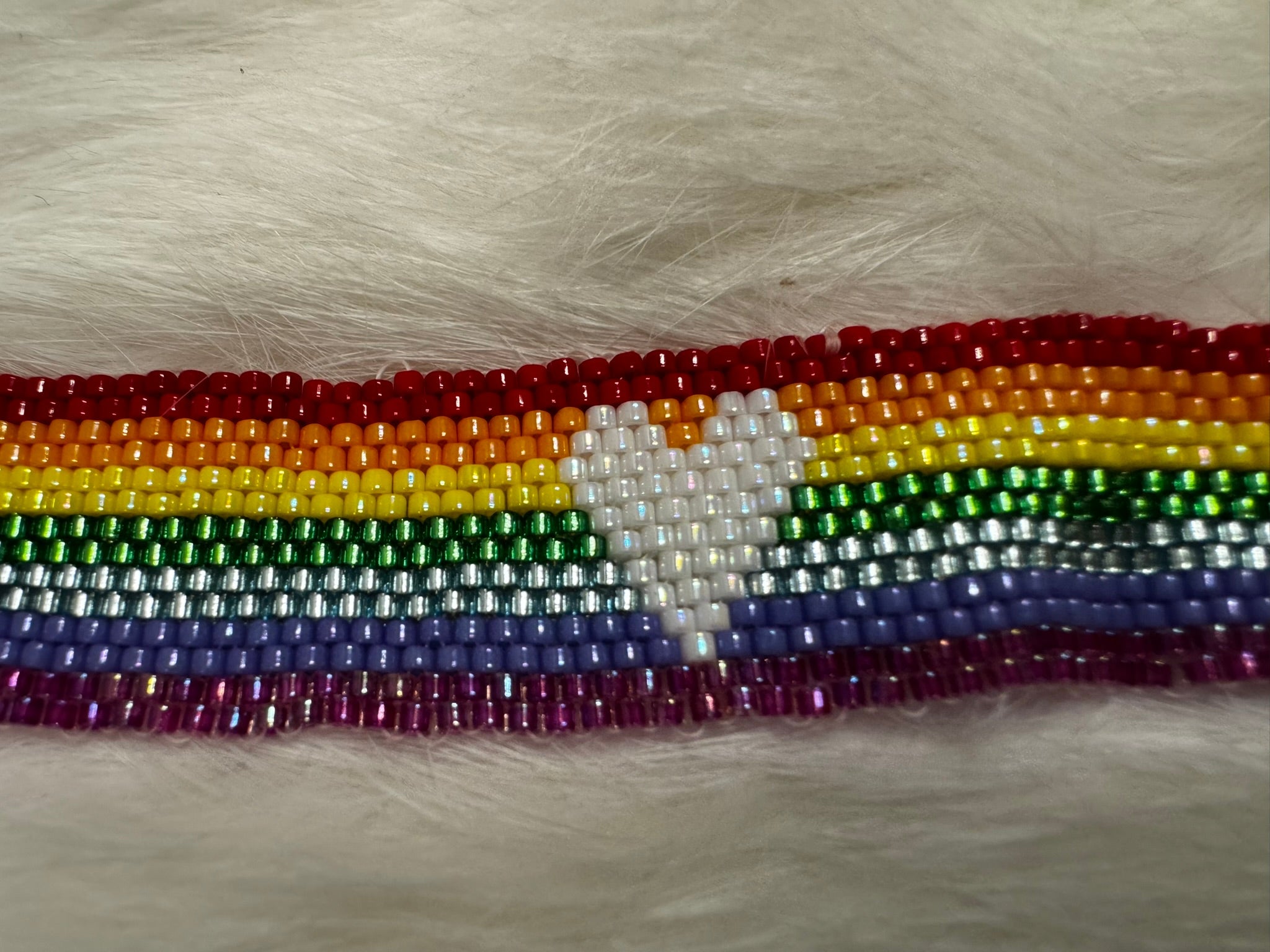Rainbow Bracelet with Heart - Choose from Gold or Silver Plated Clasp