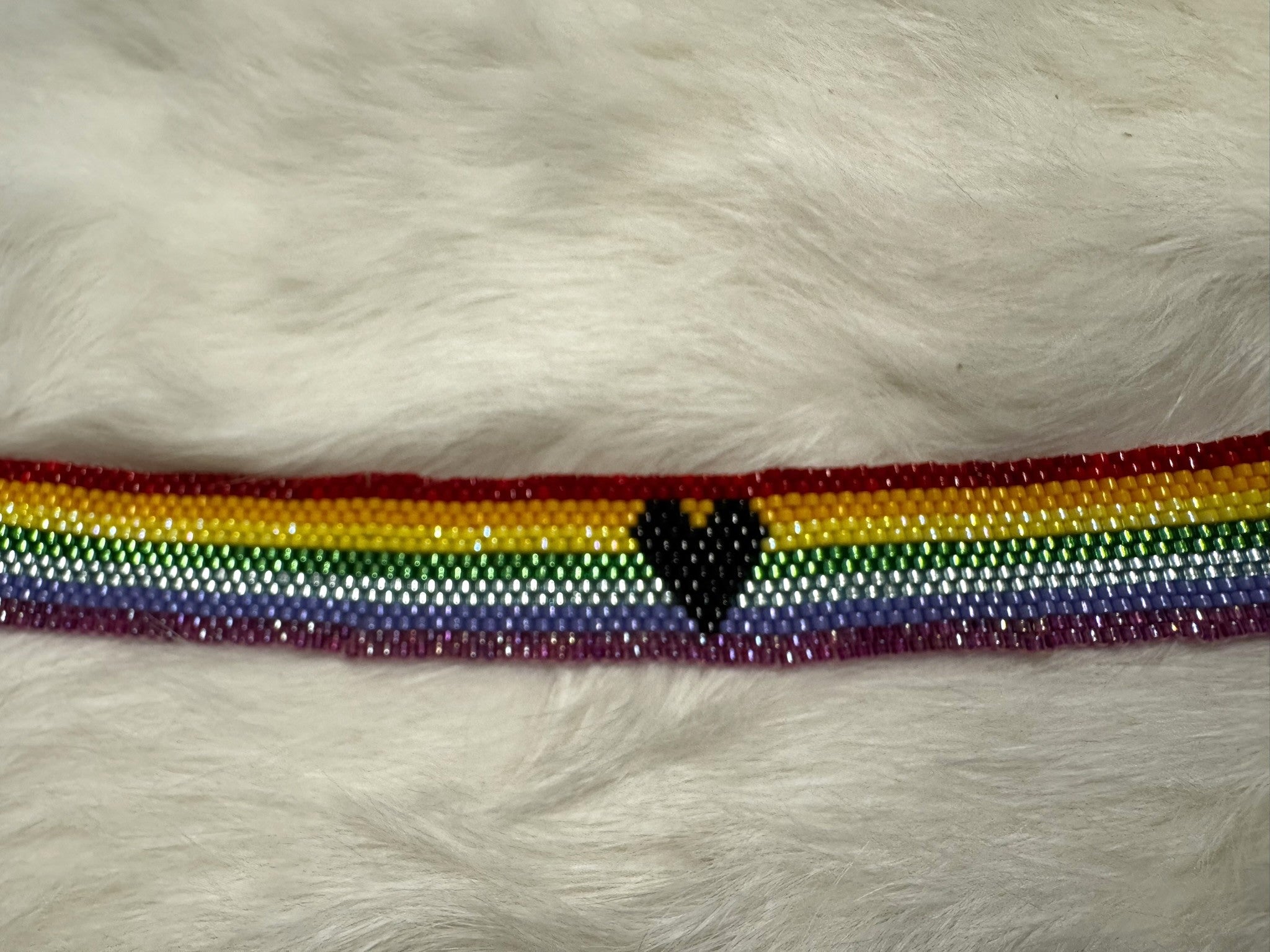Rainbow Bracelet with Heart - Choose from Gold or Silver Plated Clasp