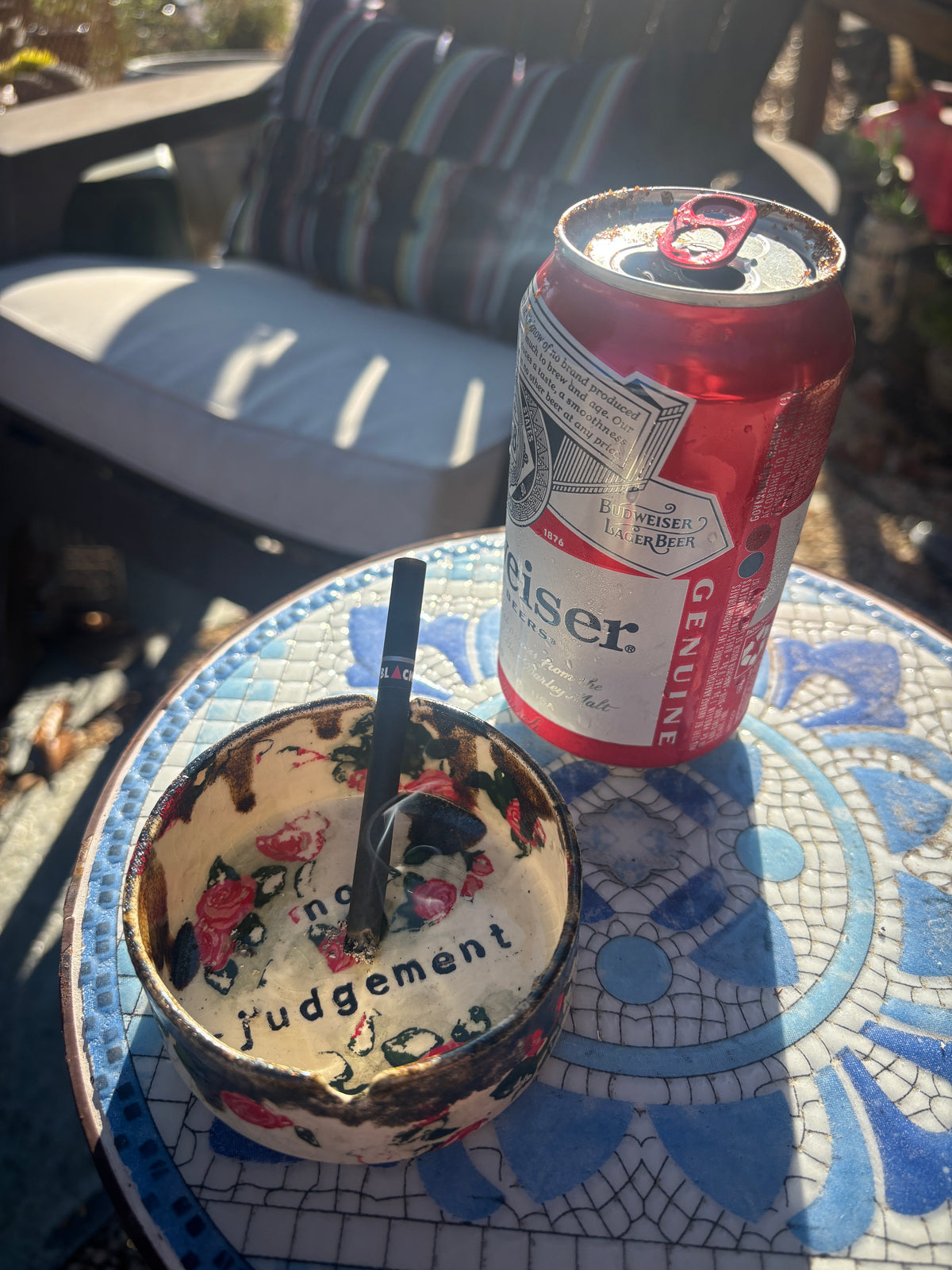 "No Judgement" Ceramic Ashtray (Pre-Order, Made to Order, shipped 4-6 weeks from order)