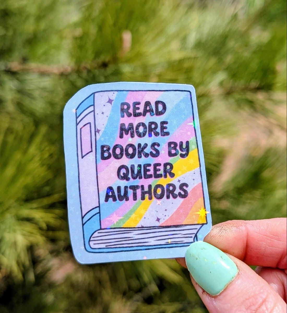 Queer Book Lover Vinyl Sticker