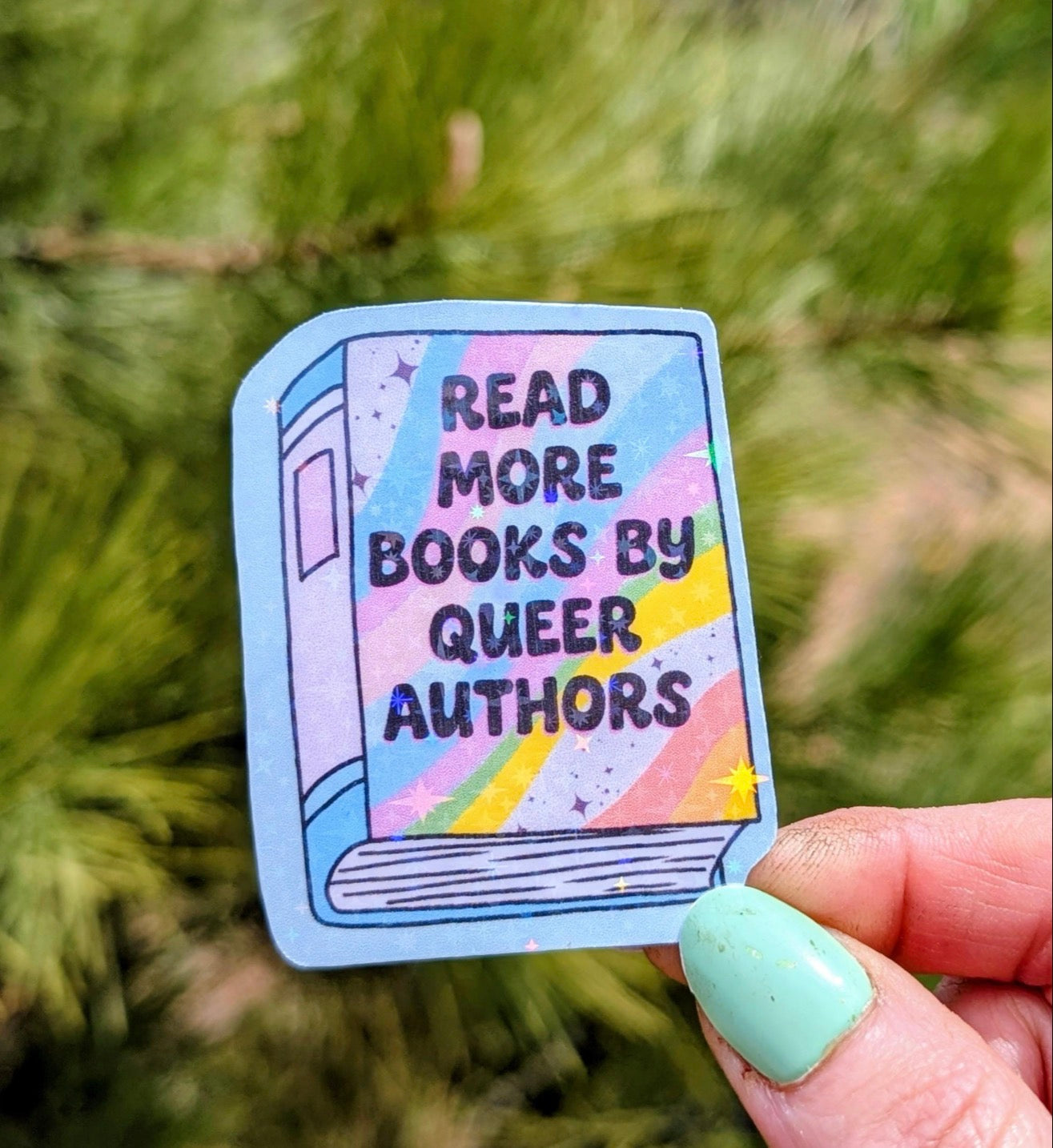 Queer Book Lover Vinyl Sticker