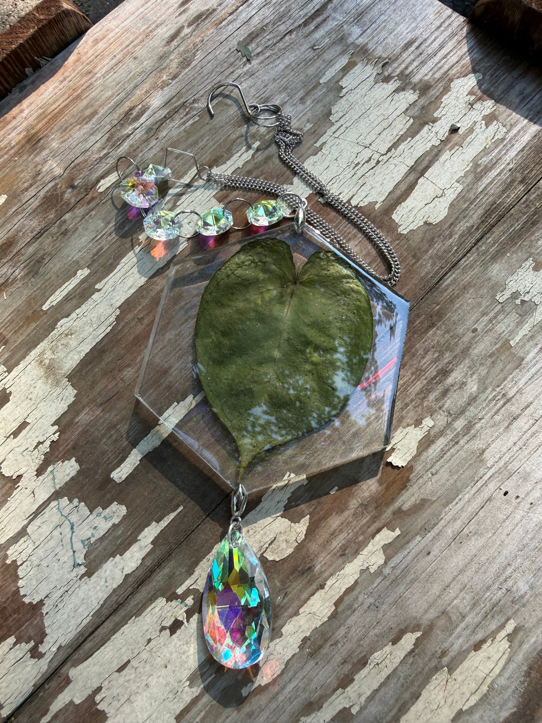 Leaf Suncatcher - Holo A. Yellow Spider x Dressleri