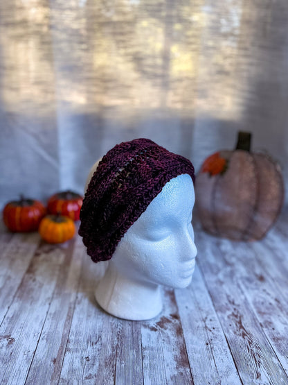 Hand-dyed merino adjustable ear warmers
