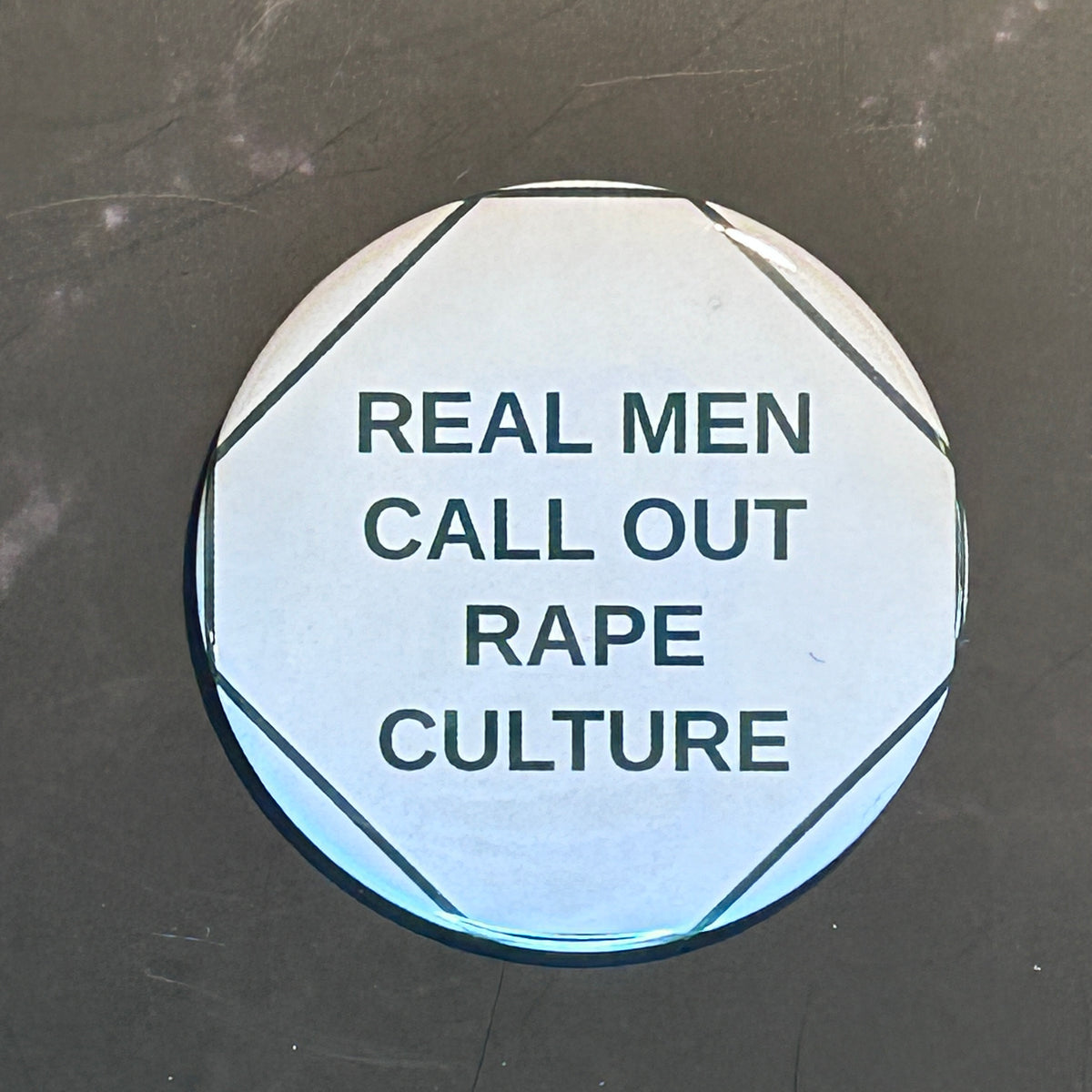 Real men call out r*pe cuture  - button/magnet/mirror