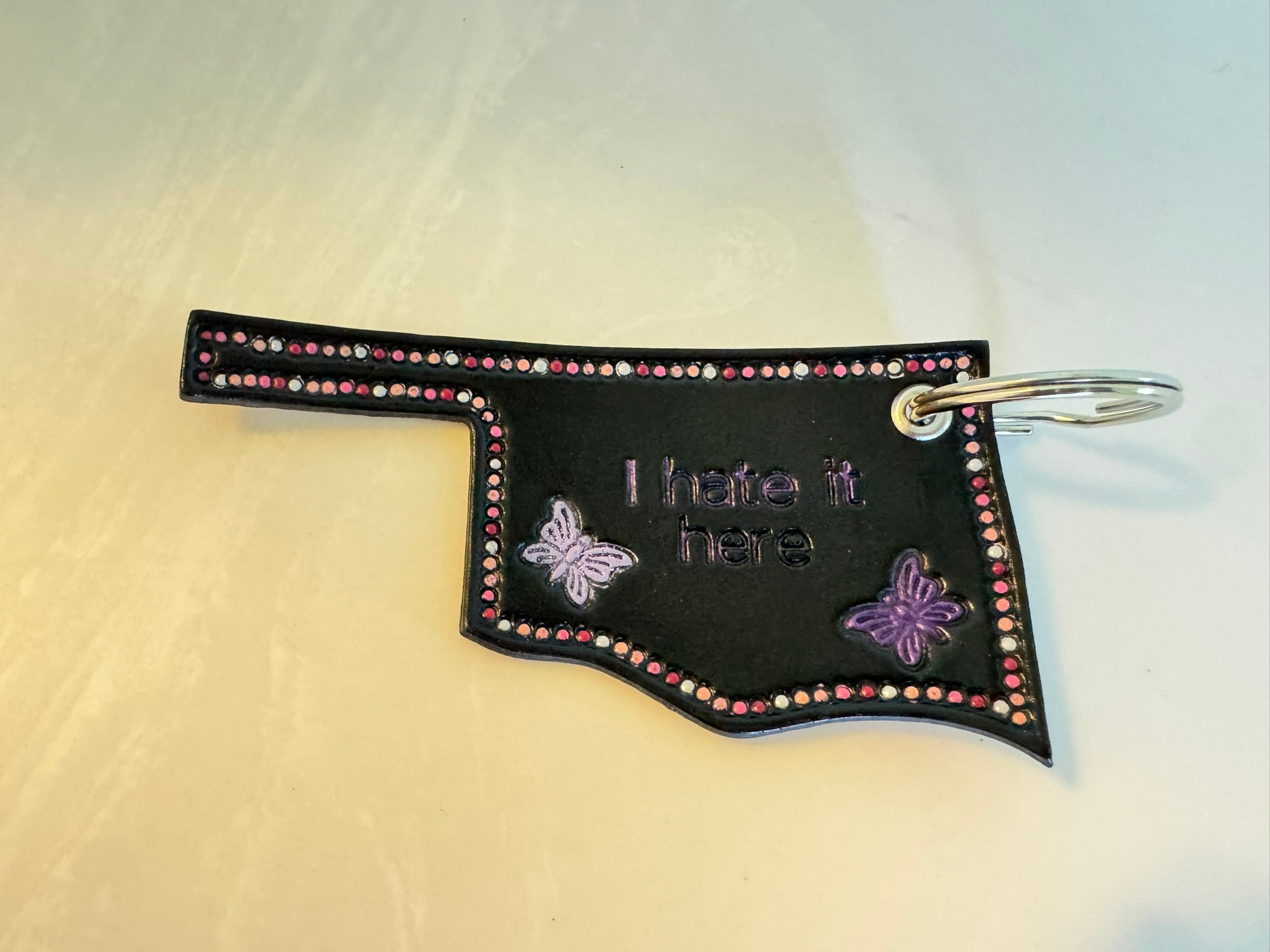 I Hate It Here Keychain