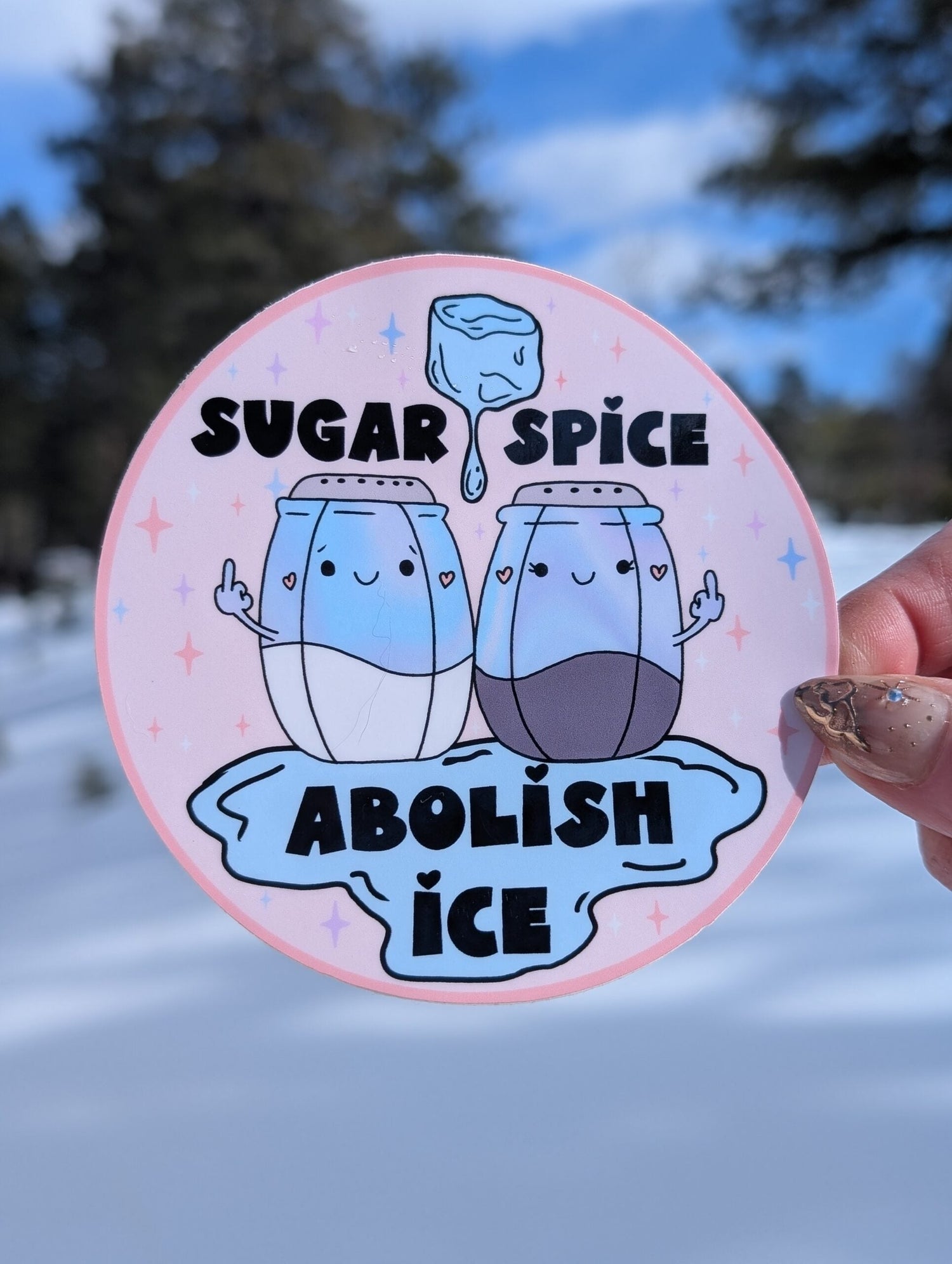 XL Sugar Spice Abolish Ice Vinyl Sticker