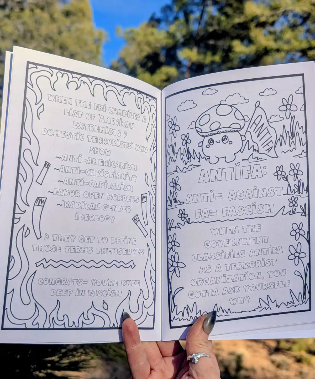 Antifa Anti-fascist Coloring Book, Radical Leftist Scum Book, Smash the Patriarchy hobby