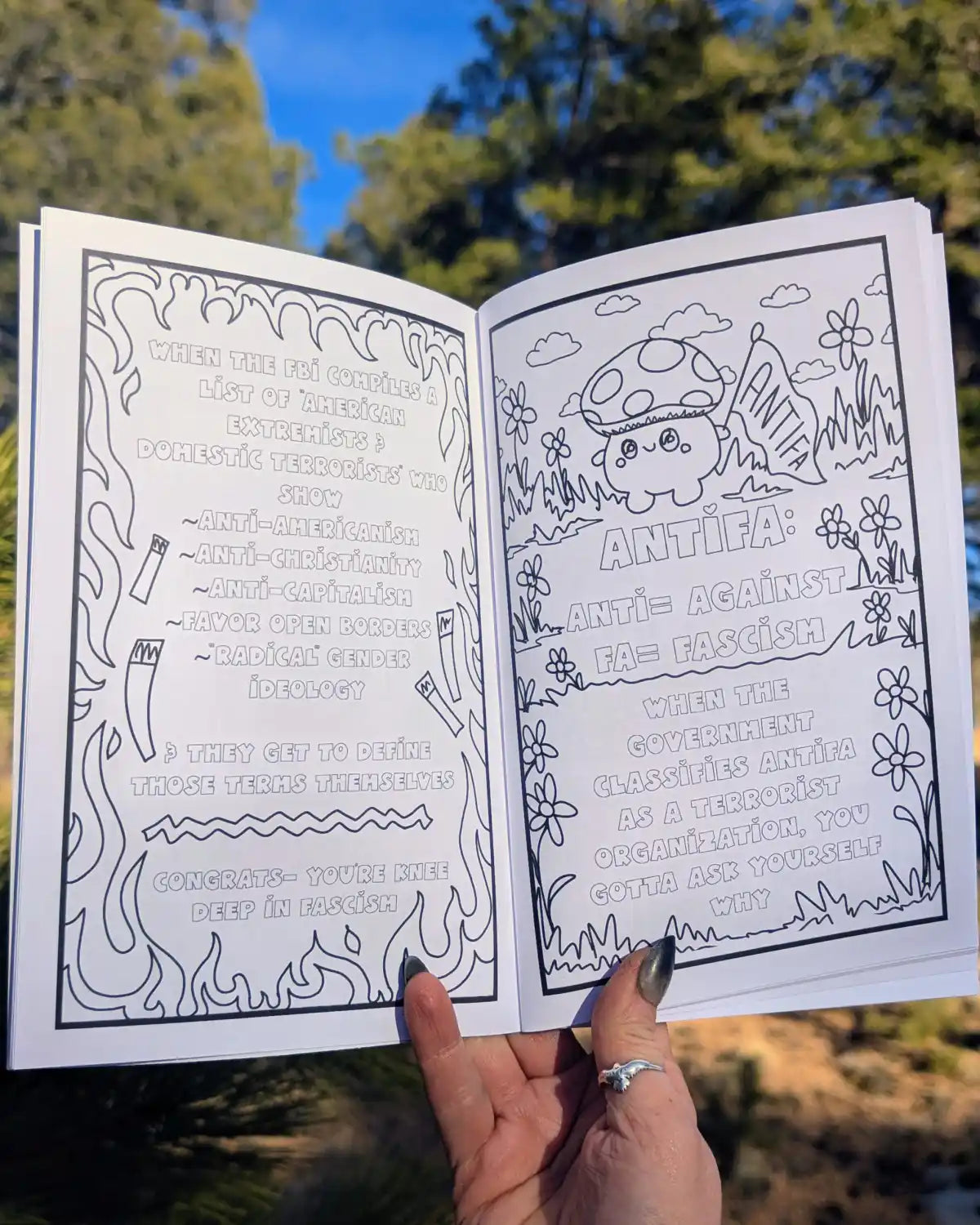 Antifa Anti-fascist Coloring Book, Radical Leftist Scum Book, Smash the Patriarchy hobby