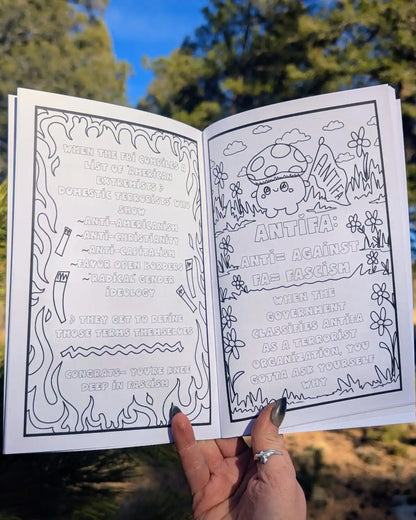 Antifa Anti-fascist Coloring Book, Radical Leftist Scum Book, Smash the Patriarchy hobby
