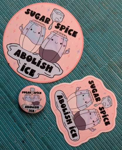 XL Sugar Spice Abolish Ice Vinyl Sticker