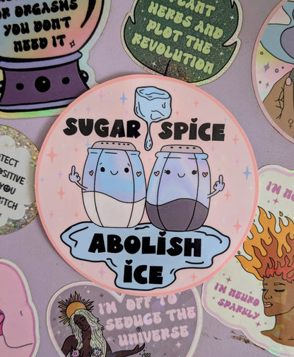 XL Sugar Spice Abolish Ice Vinyl Sticker