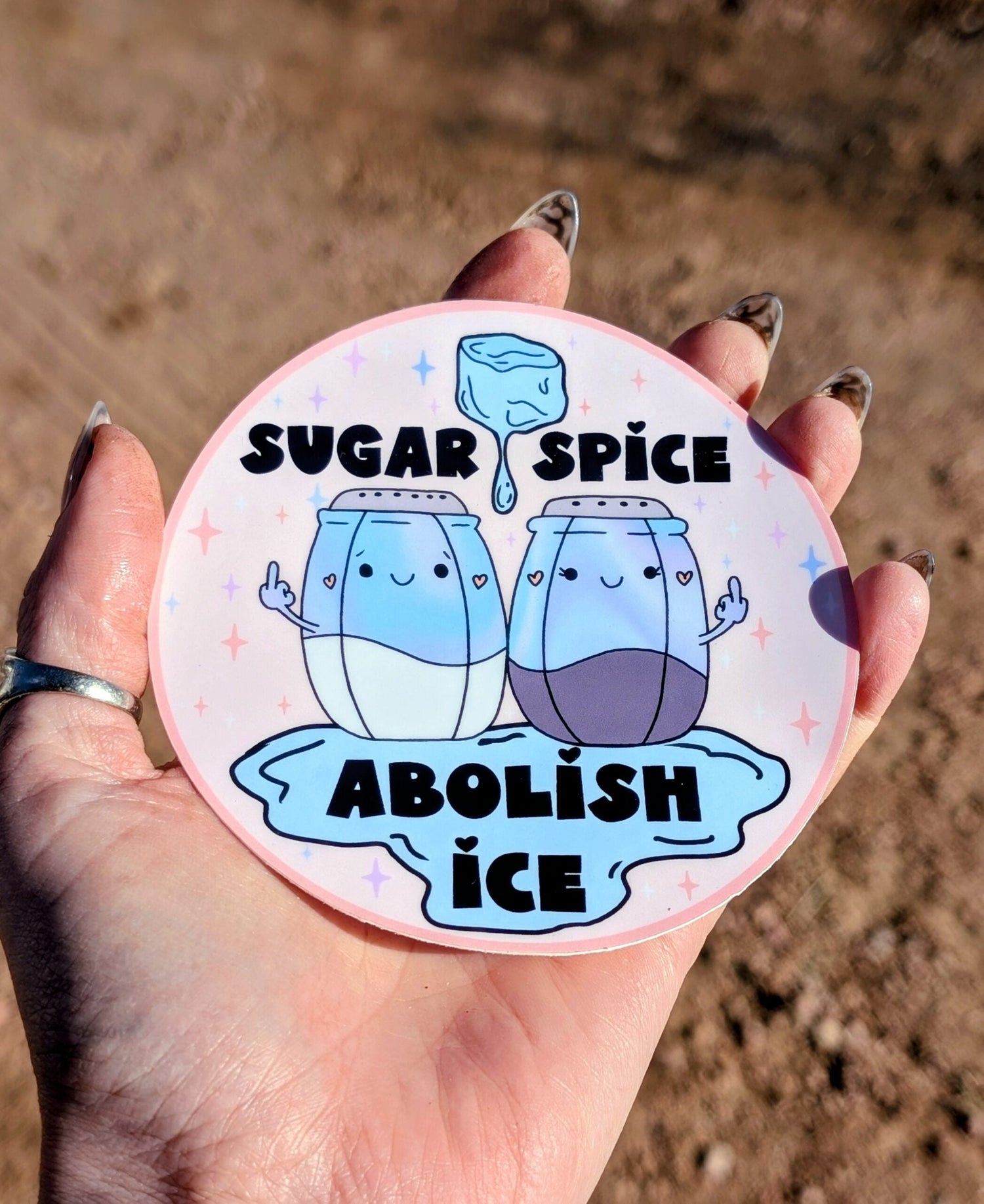 XL Sugar Spice Abolish Ice Vinyl Sticker