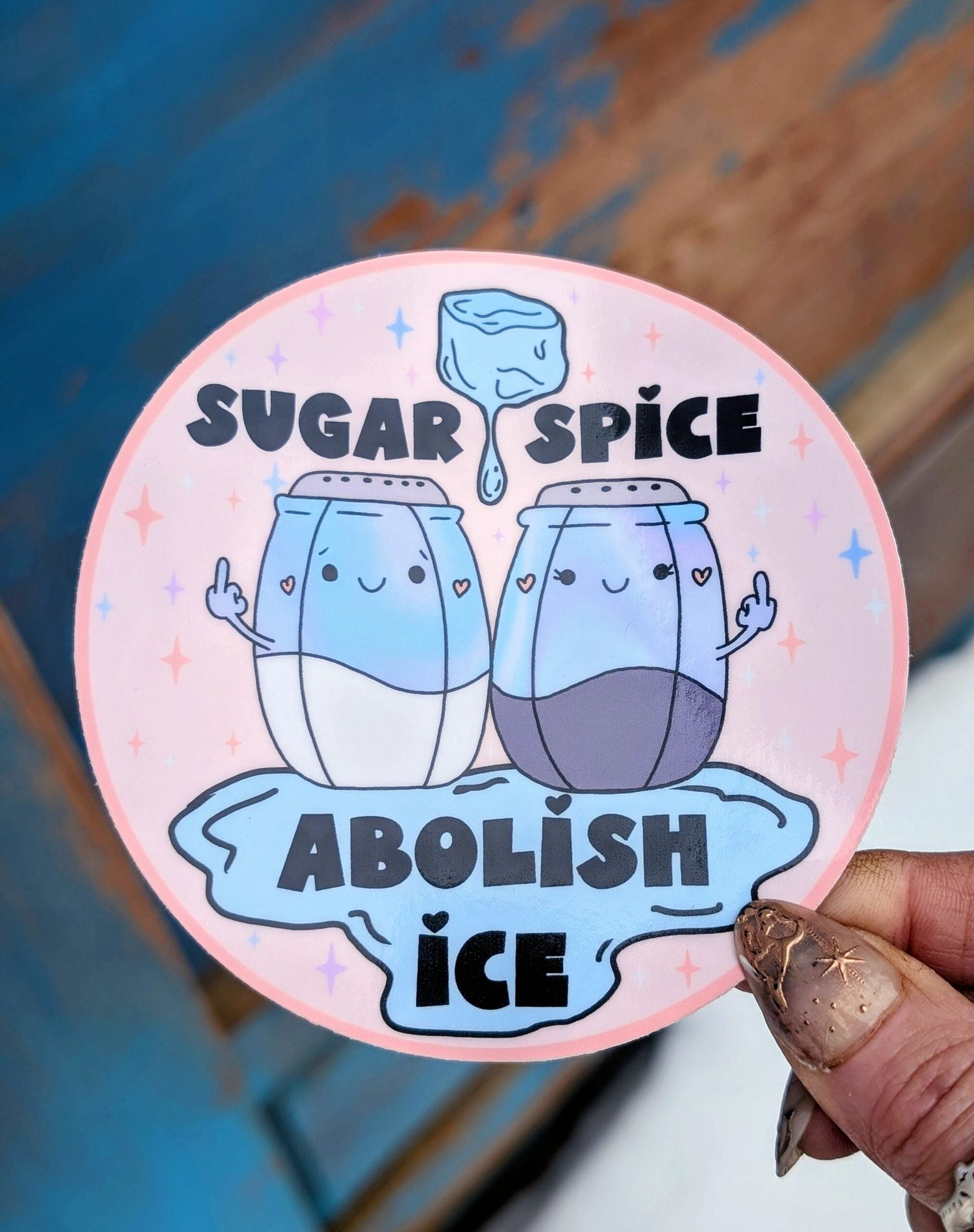 XL Sugar Spice Abolish Ice Vinyl Sticker