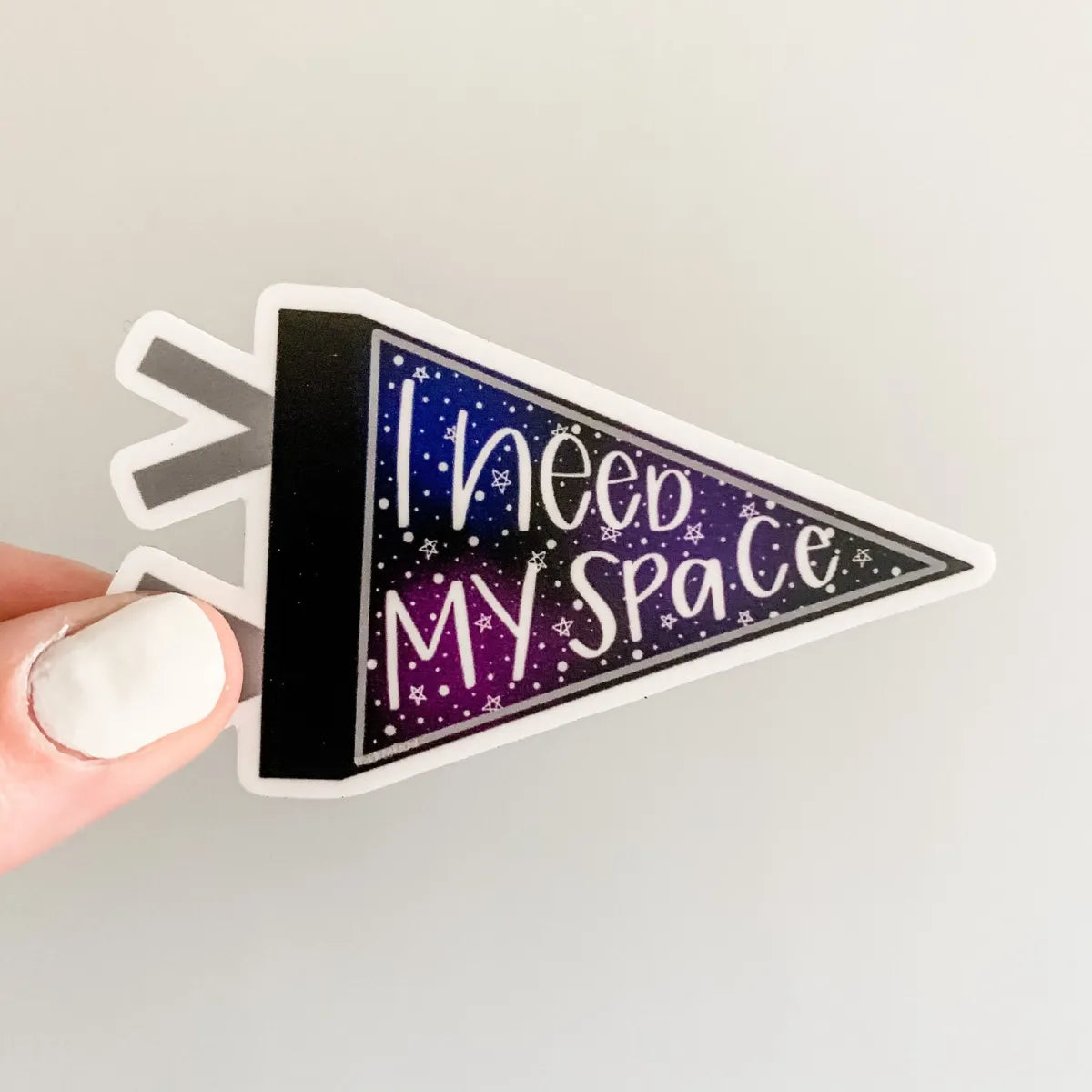 I Need My Space pennant sticker
