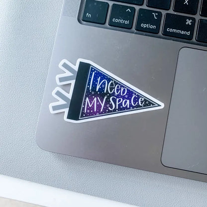 I Need My Space pennant sticker