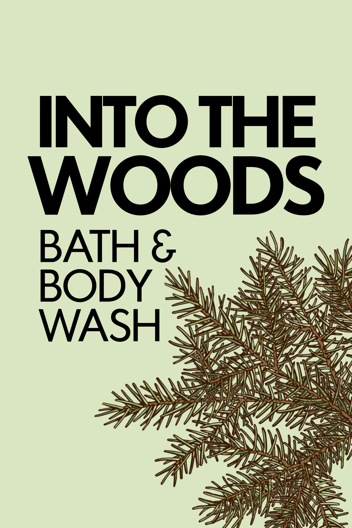 INTO THE WOODS Bath &amp; Shower Gel with Douglas fir, Grand Fir, and Hinoki
