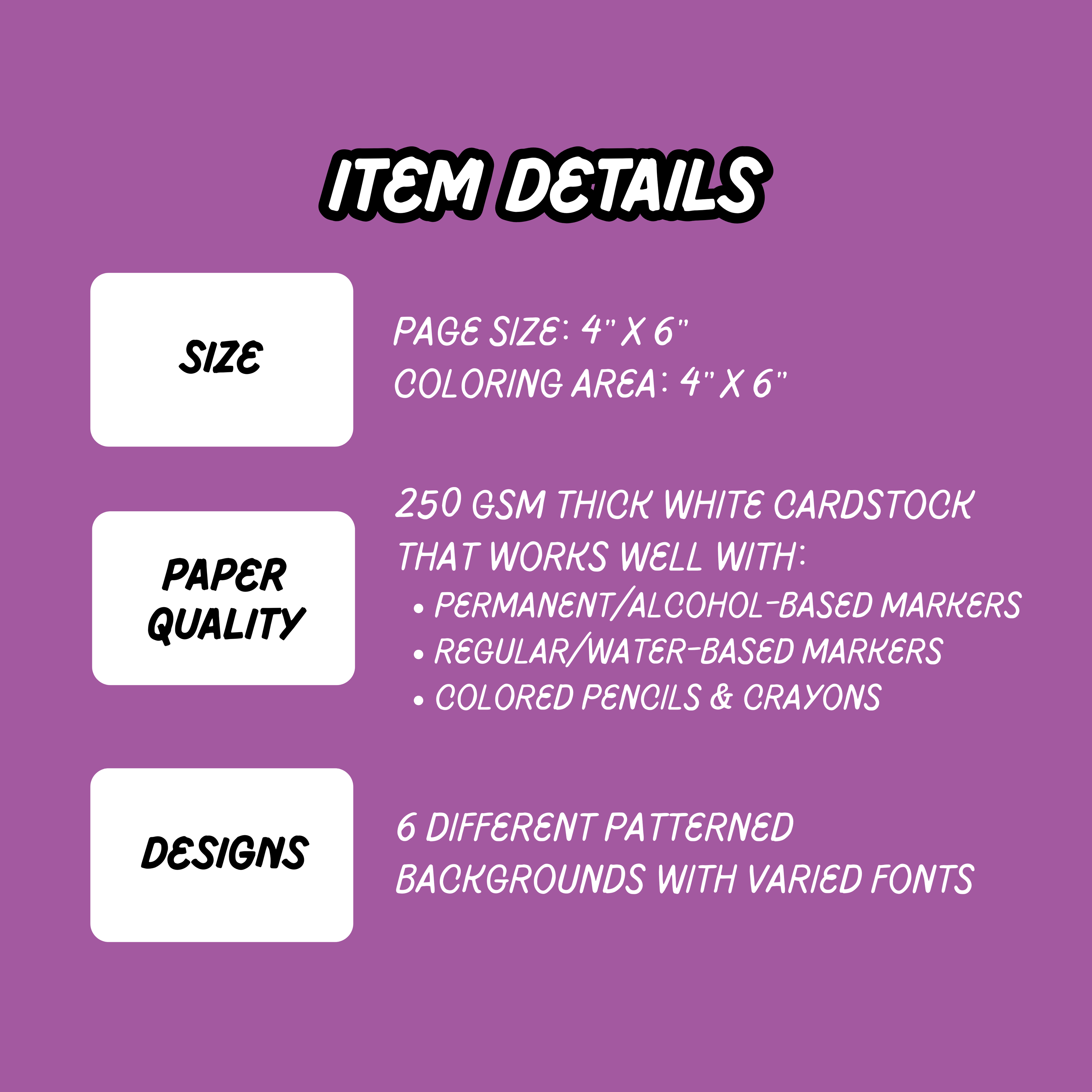 Mini Coloring Pages Pack: "I&