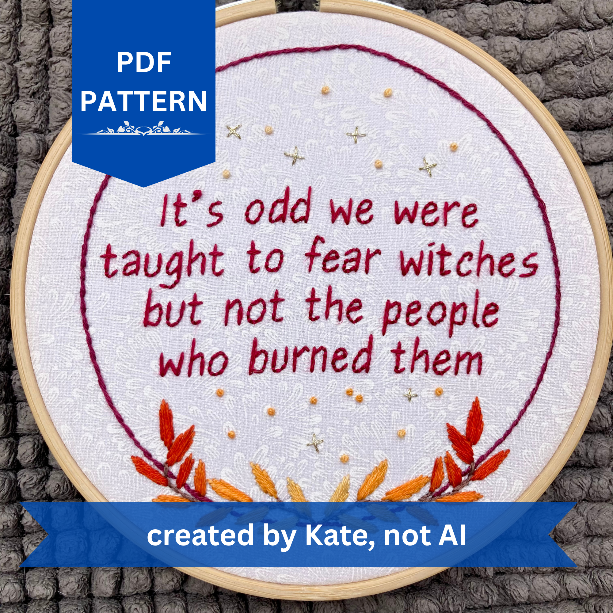 PDF pattern created by Kate, not AI. "It&