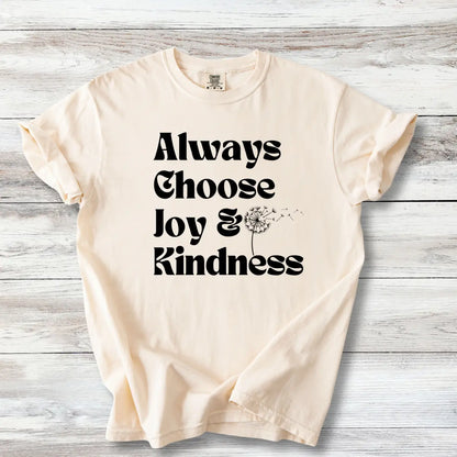 Always Choose Joy &amp; Kindness T-Shirt | Positive Progressive Affirmation Tee