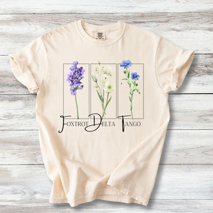 Subtle FDT Tshirt, Wildflower Foxtrot Delta Tango Shirt