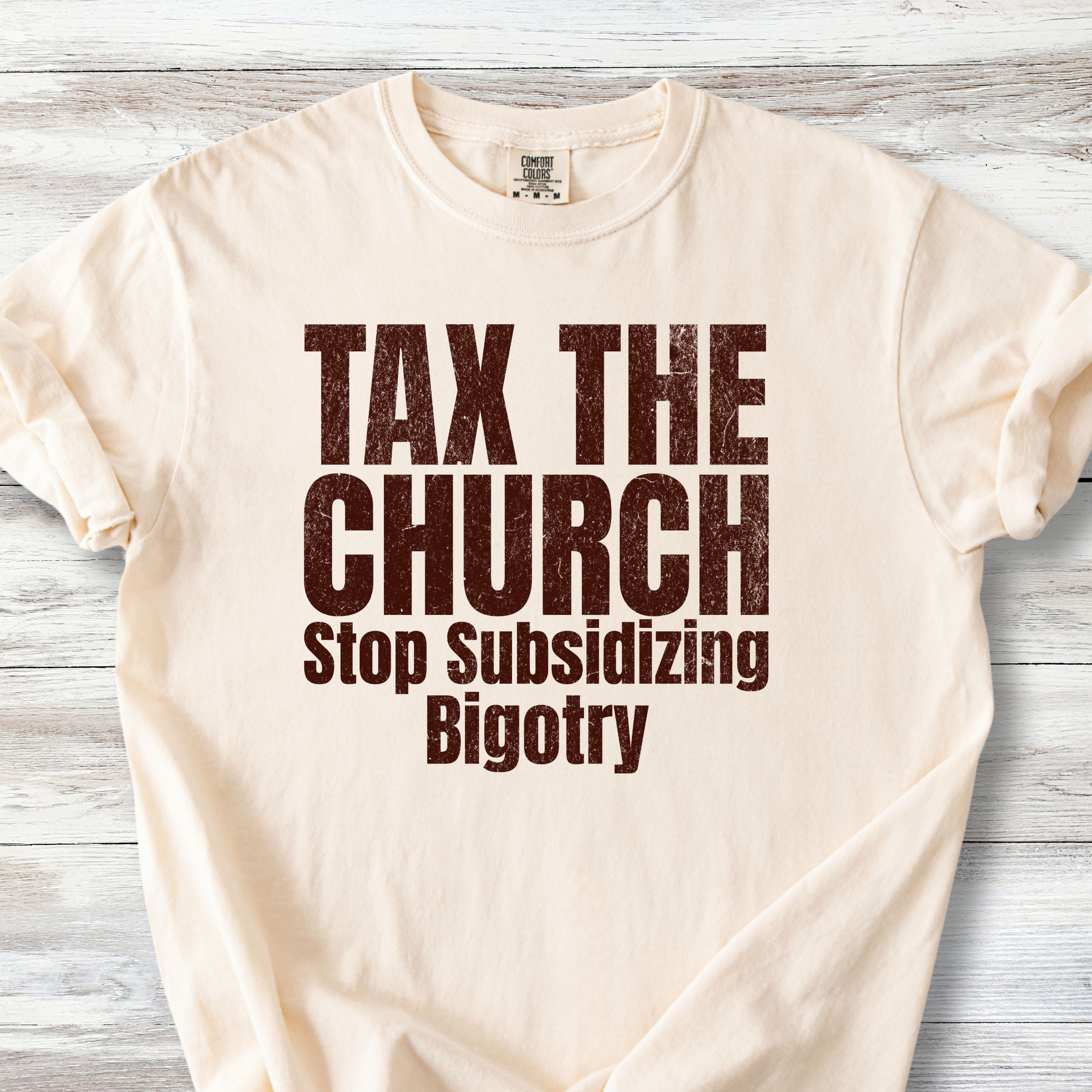 Tax the Church T-Shirt - Stop Subsidizing Bigotry | Progressive Political Shirt