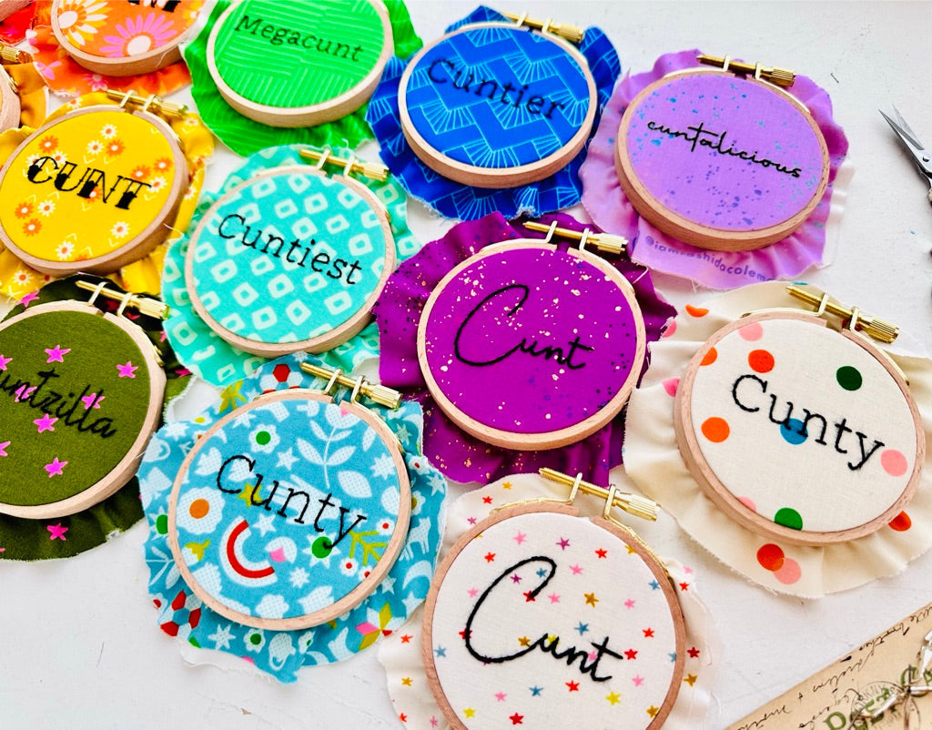 All the cunts // Embroidery PDF Pattern Download 3 inch
