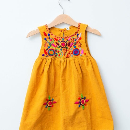 Handmade Jardinita Dress - Mustard