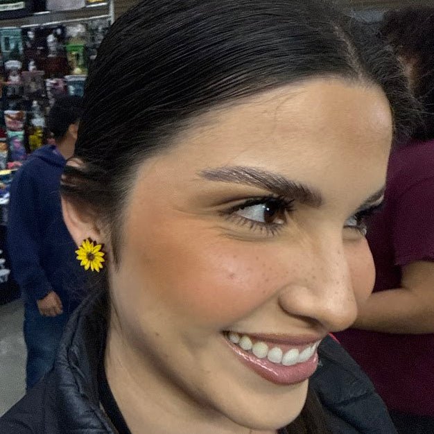 Kansas State Sunflower Dangle Earrings - Stud - Cate&