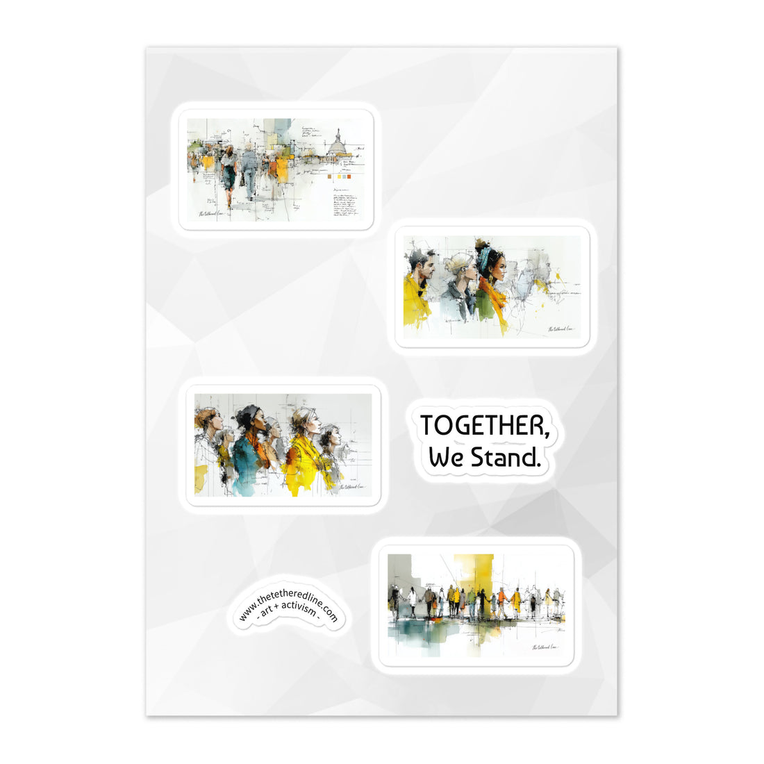 We The People - Complete Sticker Collection (3 sheets, 12 designs)
