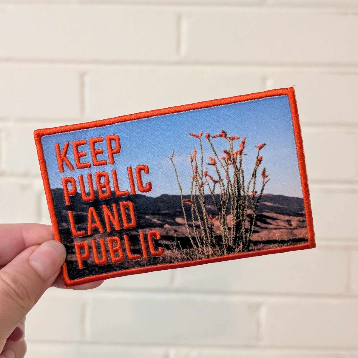Keep Public Land Public iron-on patch