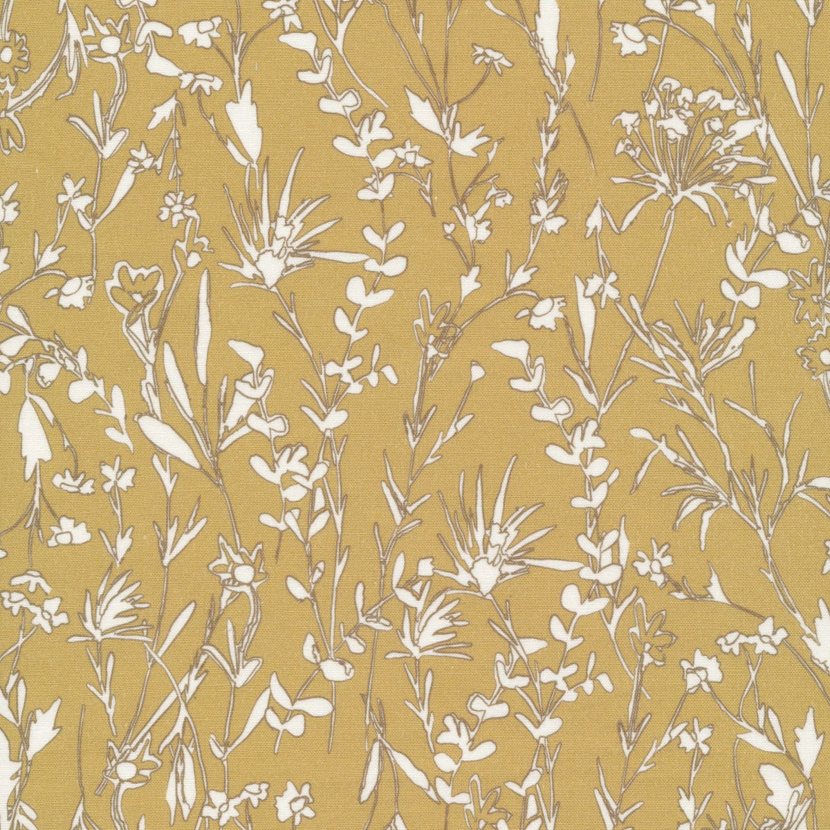 Citron Blooms Organic Quilting Cotton Fat Quarters