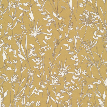 Citron Blooms Organic Quilting Cotton Fat Quarters