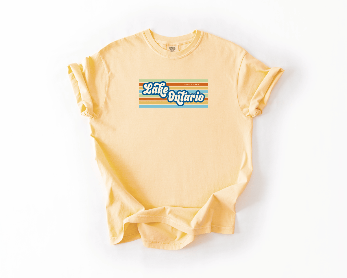 Lake Ontario Since 1641 Retro Striped T-Shirt