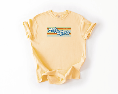 Lake Ontario Since 1641 Retro Striped T-Shirt