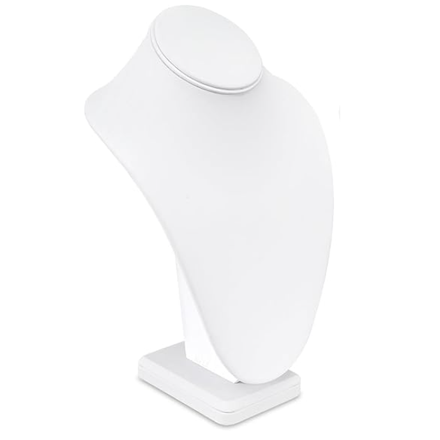 white leatherette bust form large
