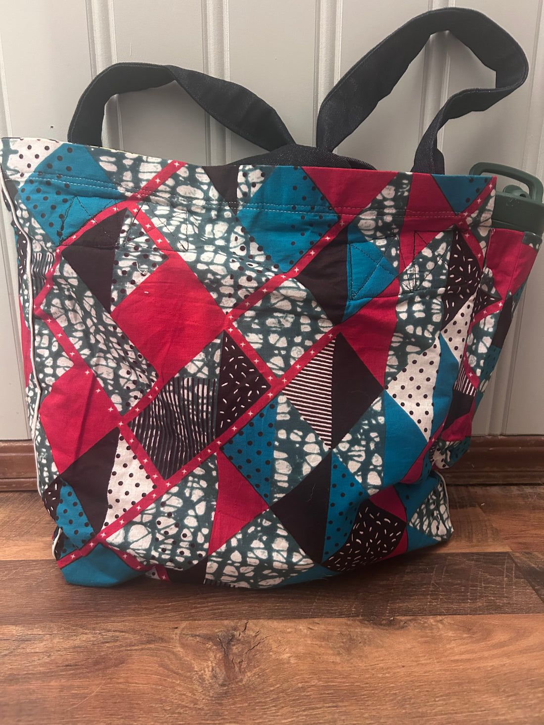 Handmade Reversible West African Fabric Cloth Tote Carrying Bag