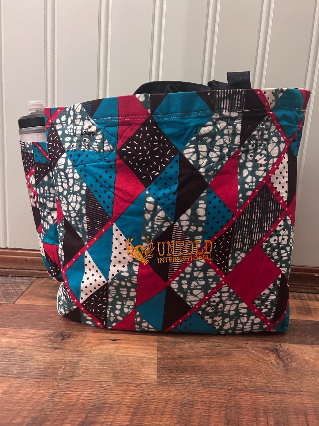 Handmade Reversible West African Fabric Cloth Tote Carrying Bag