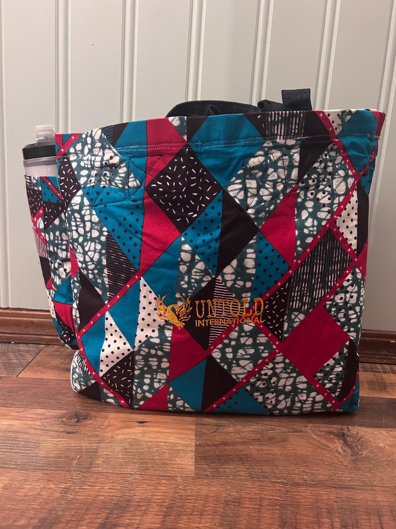 Handmade Reversible West African Fabric Cloth Tote Carrying Bag