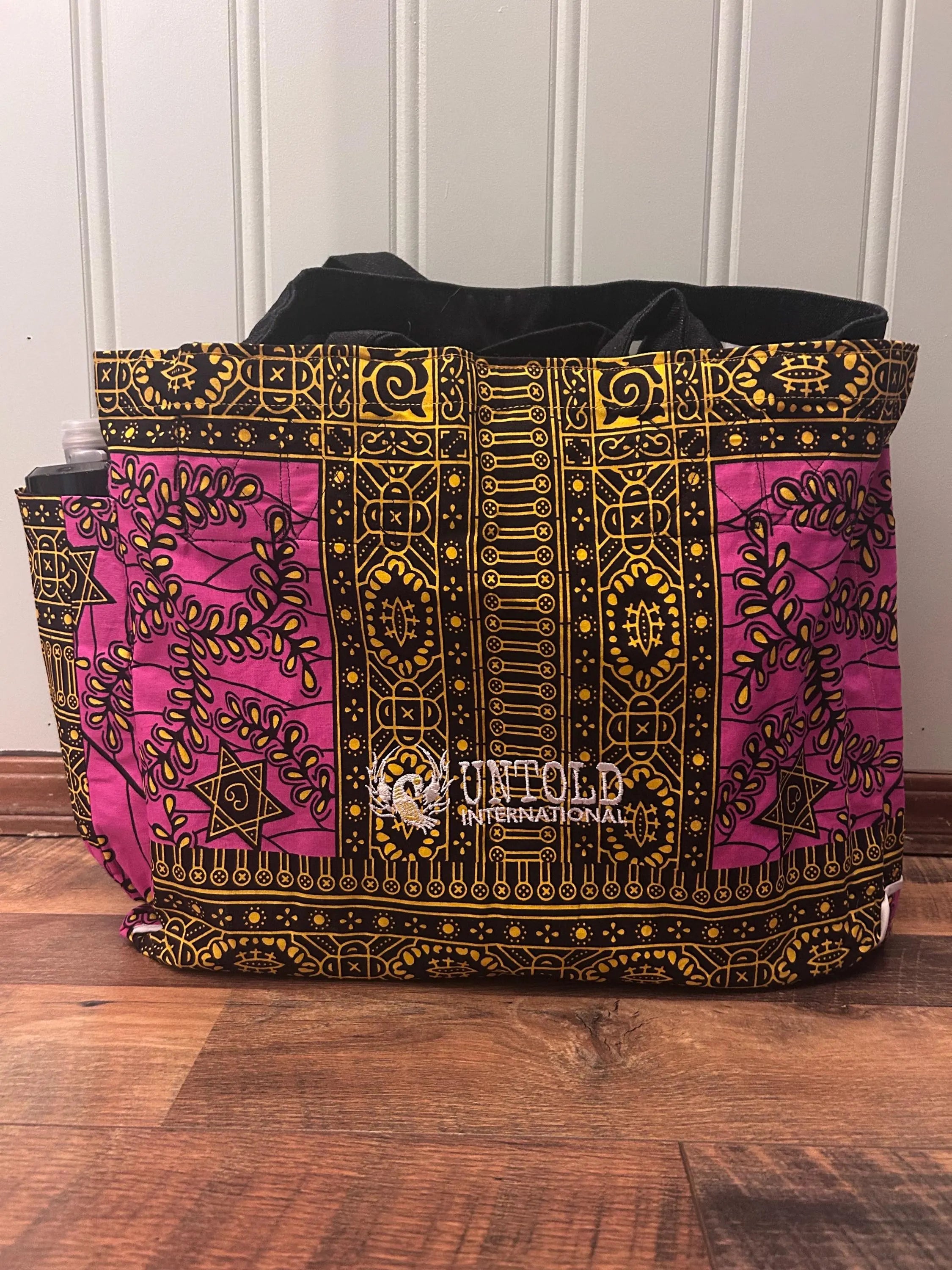 Handmade Reversible West African Fabric Cloth Tote Carrying Bag