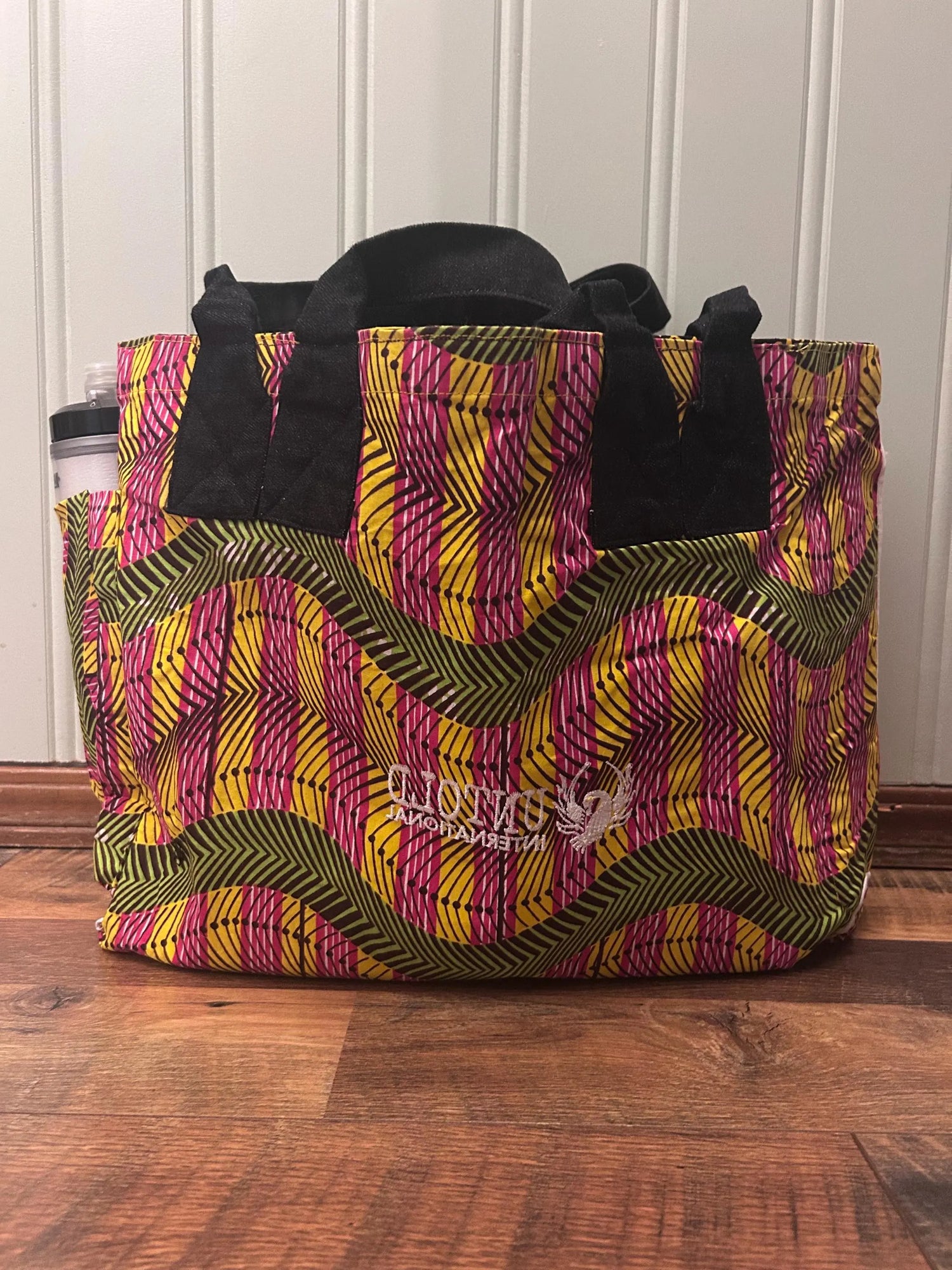 Handmade Reversible West African Fabric Cloth Tote Carrying Bag