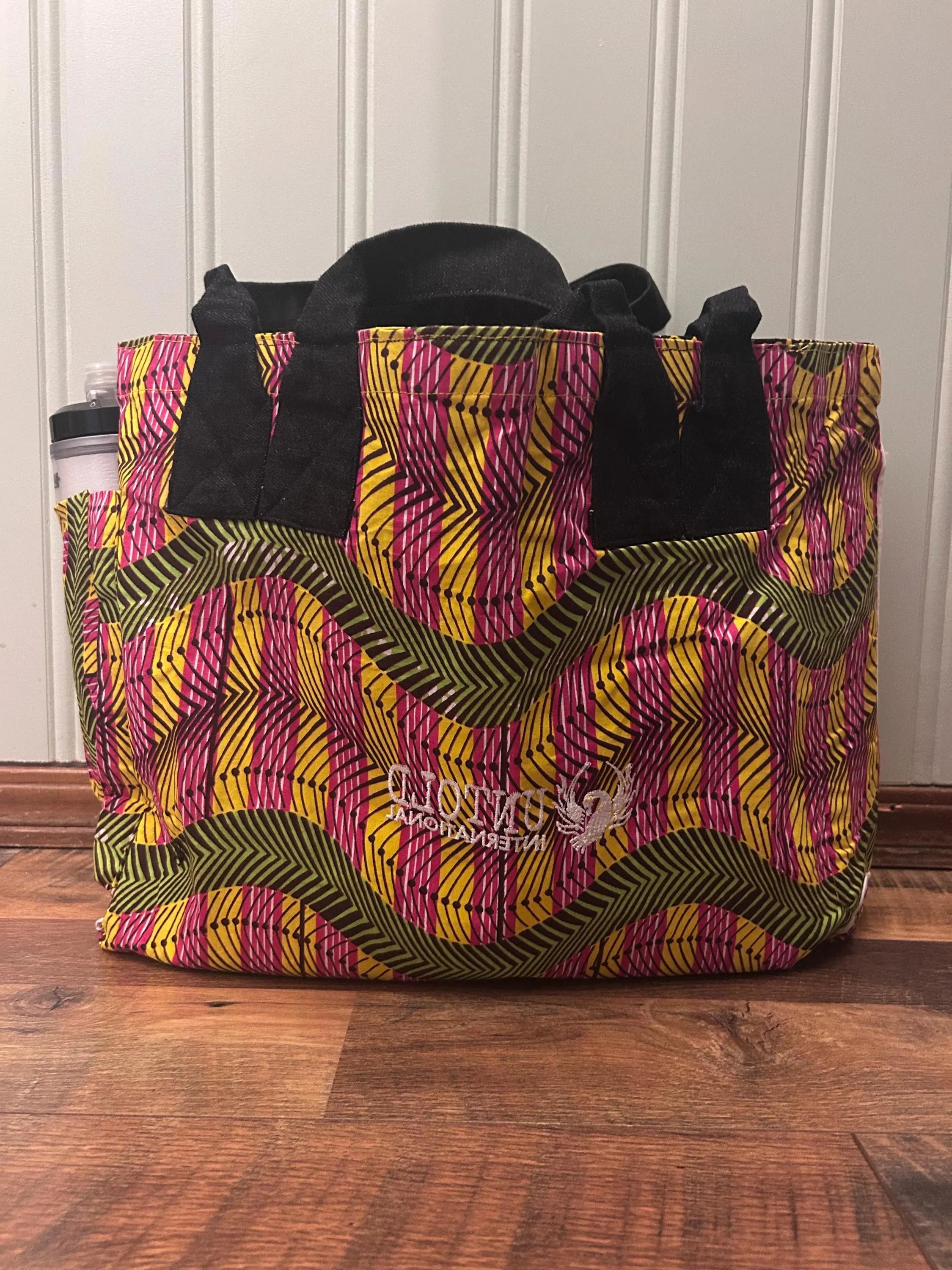 Handmade Reversible West African Fabric Cloth Tote Carrying Bag