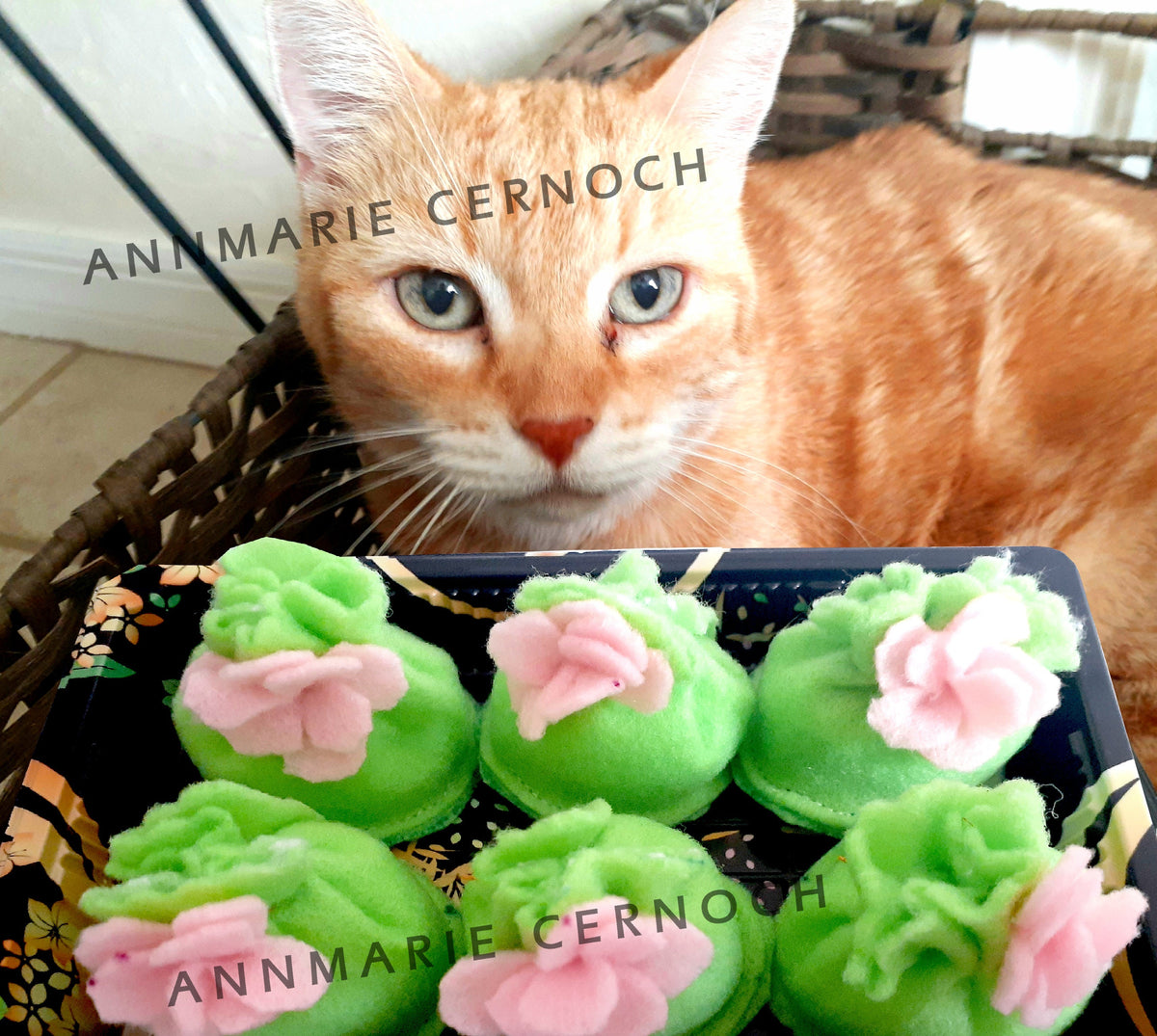 Green Spring Mini Bun Cat Toys (6pk)