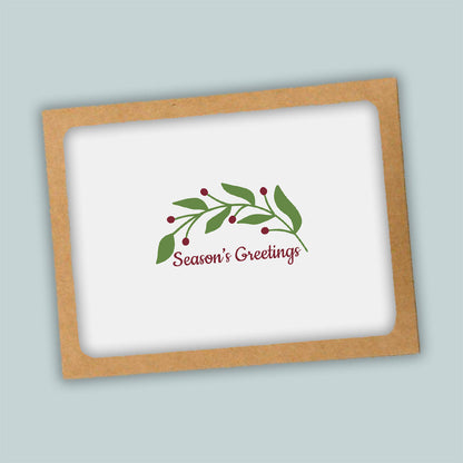 Leaves and Berries Folded Note Cards | Boxed Set of 8