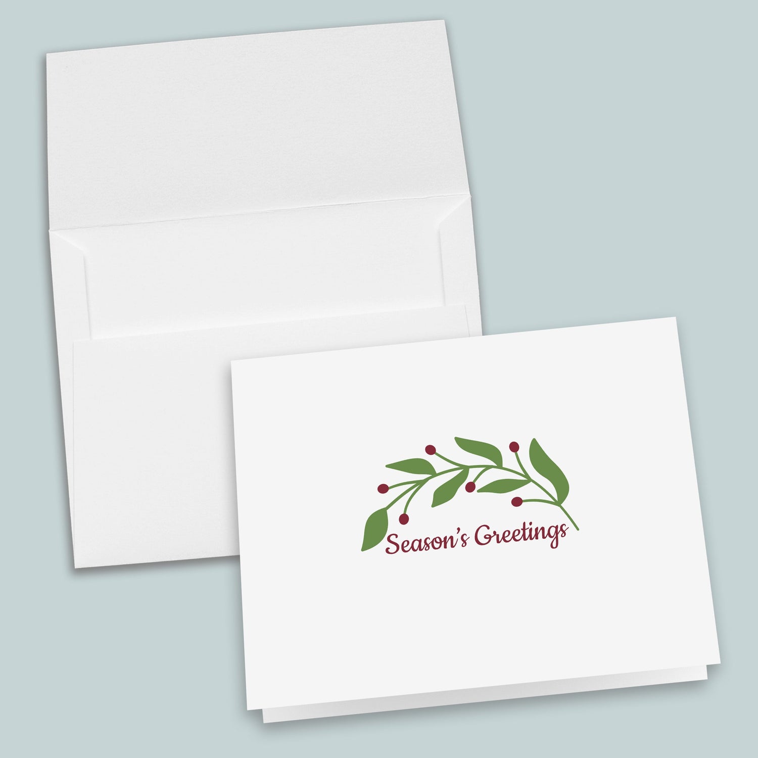 Leaves and Berries Folded Note Cards | Boxed Set of 8