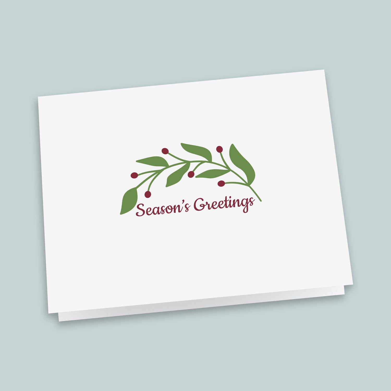 Leaves and Berries Folded Note Cards | Boxed Set of 8