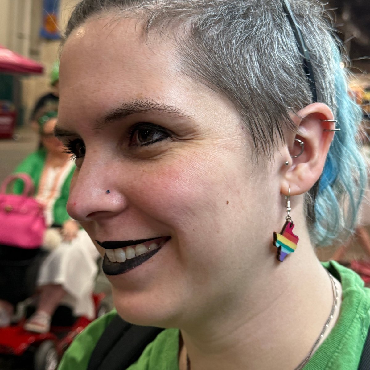 LGBTQIA+ Texas Pride Wooden Dangle Earrings - Cate&