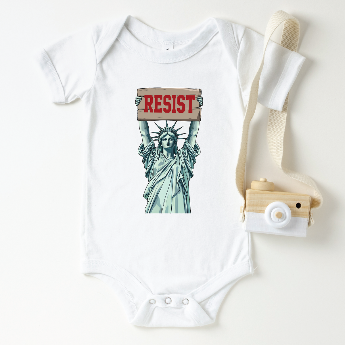 Statue Of Liberty Resist Baby Bodysuit - Resistance Nation